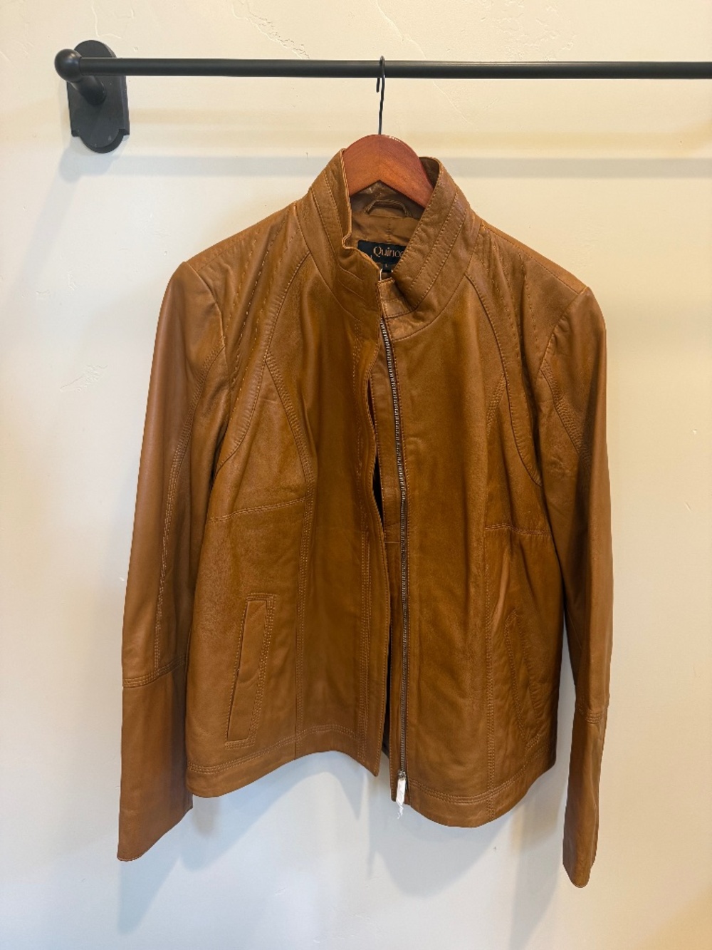 Quince Zippered Leather Jacket